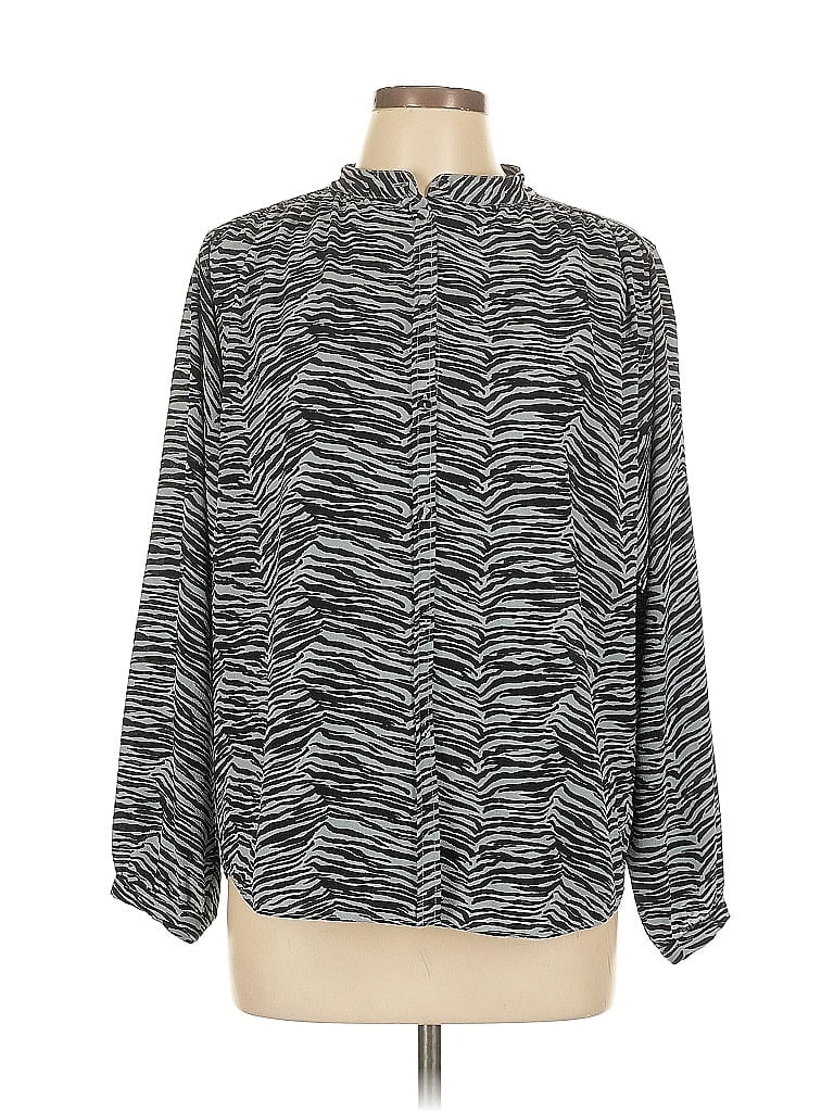 Pre-owned La Vie Long Sleeve Blouse In Black