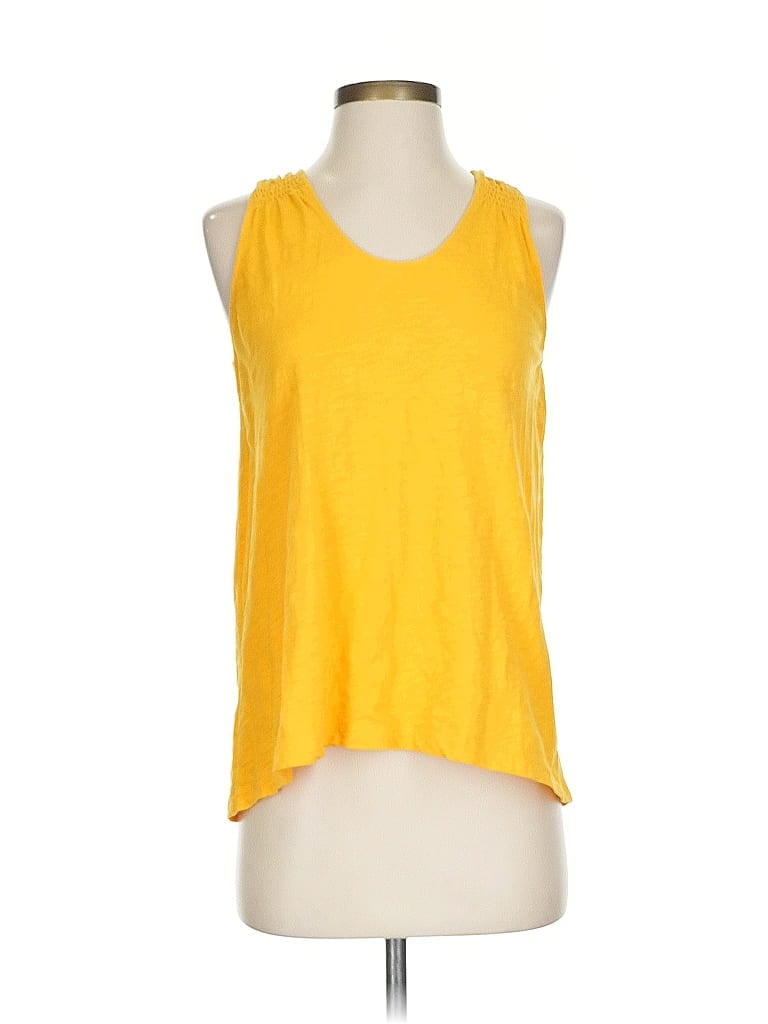 Pre-owned Ann Taylor Sleeveless T-shirt In Yellow
