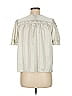 Natural Life 100% Polyester Silver Short Sleeve Blouse Size M - photo 2
