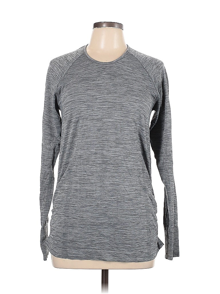 Pre-owned Athleta Long Sleeve T-shirt In Gray