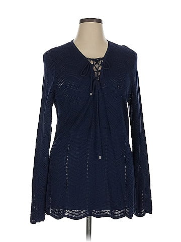 White House Black Market Long Sleeve Blouse (view 1)