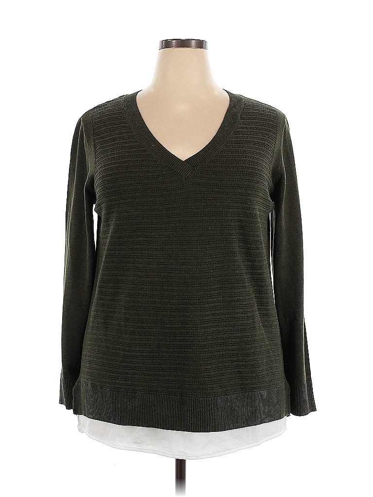 Hilary Radley Green Pullover Sweater Size XXL - photo 1