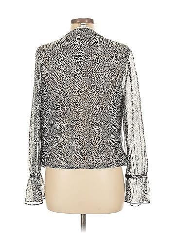 Diane von Furstenberg Long Sleeve Silk Top (view 2)