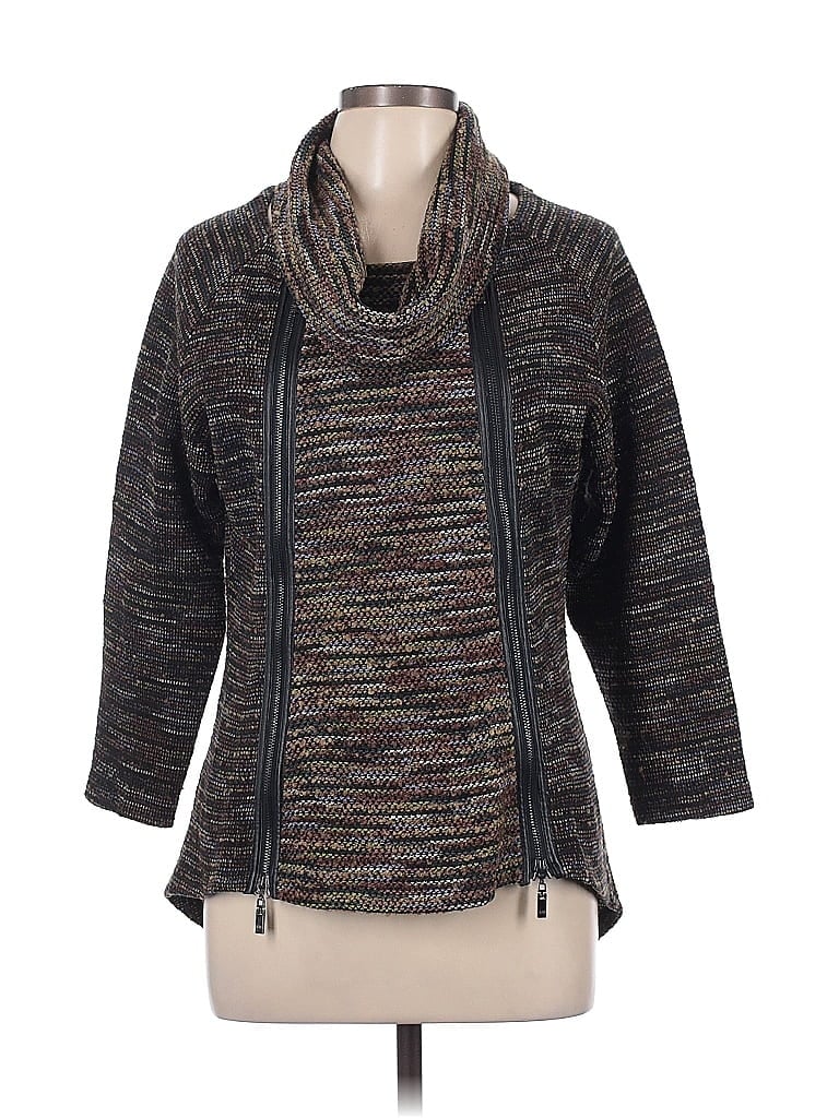 Alberto Makali Tweed Black Jacket Size L - photo 1