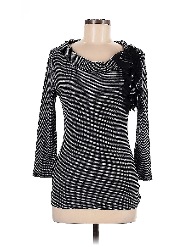 Deletta Gray 3/4 Sleeve Top Size M - photo 1