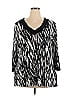 JM Collection Black 3/4 Sleeve Blouse Size 2X - photo 1
