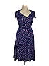 Leota Polka Dots Blue Casual Dress Size XL - photo 1