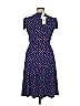Leota Polka Dots Blue Casual Dress Size XL - photo 2