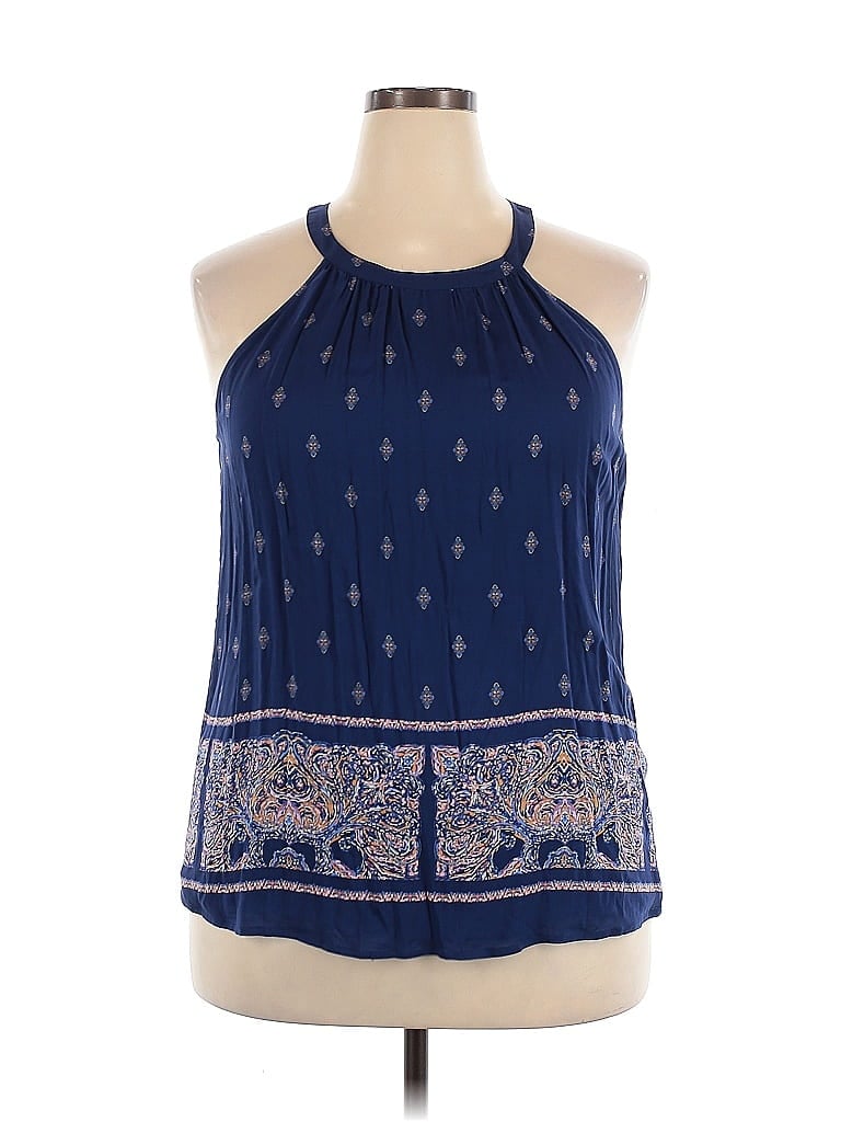 Pre-owned Pale Sky Sleeveless Blouse In Blue