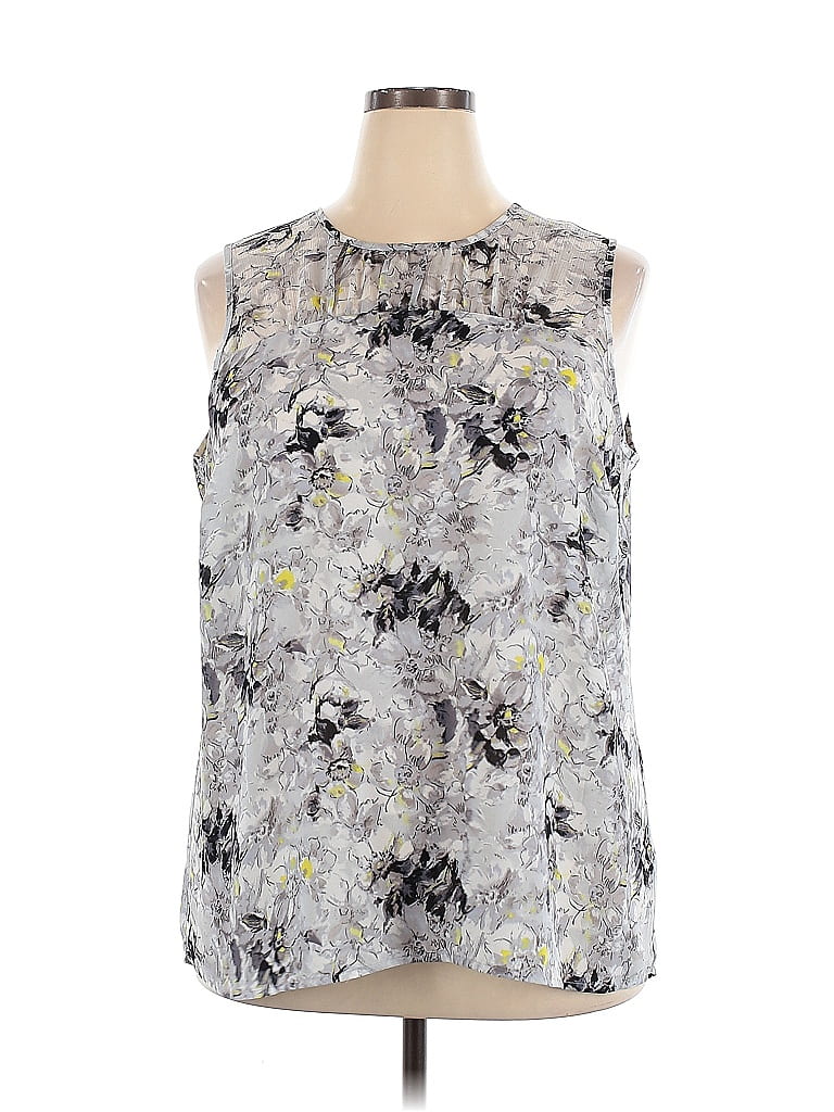 Violet & Claire 100% Polyester Gray Sleeveless Blouse Size 2X - photo 1