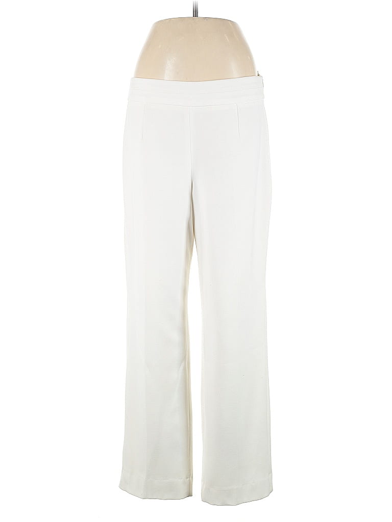 Carmen Carmen Marc Valvo Solid Ivory Dress Pants Size 10 - photo 1
