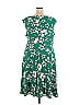 Jessica Howard 100% Polyester Tropical Green Casual Dress Size 22 - photo 2