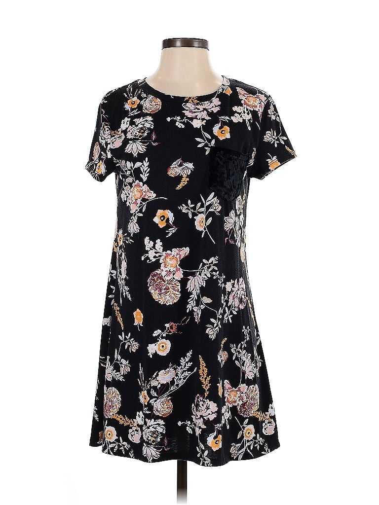 Wallflower Print Black Casual Dress Size S - photo 1