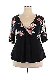 Shein Curve Short Sleeve Blouse