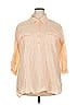 Assorted Brands 100% Cotton Color Block Tan 3/4 Sleeve Button-Down Shirt Size 2X - photo 1