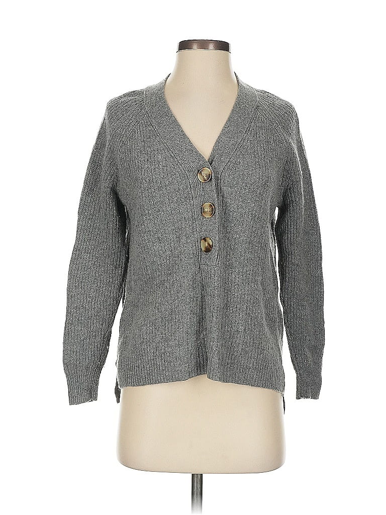 Pre-owned Madewell Wool Cardigan Sweater In Gray