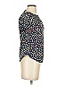 J.Crew 100% Polyester Black Blue Short Sleeve Blouse Size 0 - photo 4