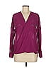 Arden B. 100% Polyester Burgundy Long Sleeve Blouse Size M - photo 1