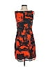 Marc New York Andrew Marc 100% Polyester Graphic Red Orange Cocktail Dress Size 4 - photo 1