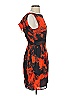 Marc New York Andrew Marc 100% Polyester Graphic Red Orange Cocktail Dress Size 4 - photo 4