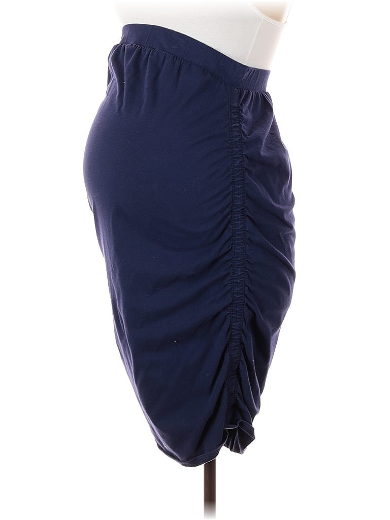 Ingrid + Isabel Solid Blue Casual Skirt Size M - photo 1