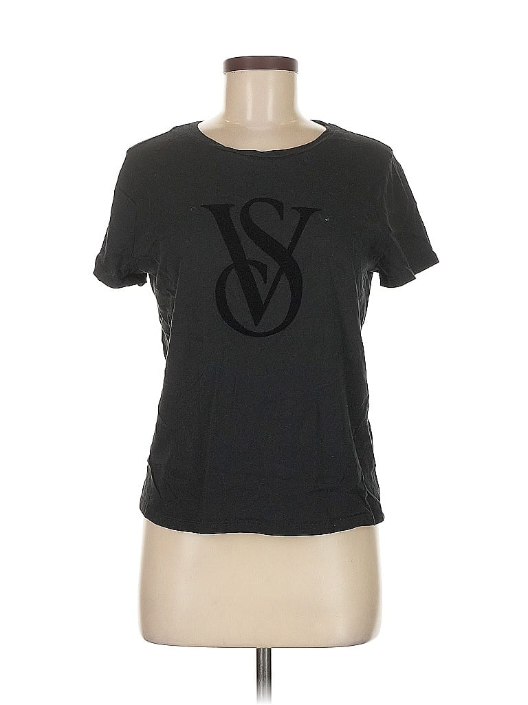 Victoria's Secret 100% Cotton Black Short Sleeve T-Shirt Size M - photo 1