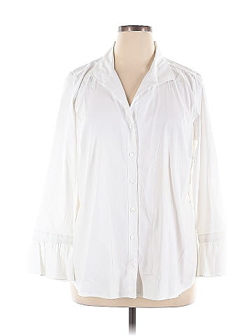 Foxcroft 3/4 Sleeve Button-Down Shirt (view 1)