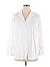 Foxcroft White 3/4 Sleeve Button-Down Shirt Size 14 - photo 1