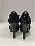 Chanel Gray Black Coarse Glitter CC Platform Heels Size EU 38 - photo 6