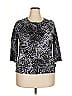 Elena Solano Silver Cardigan Size 2X - photo 1