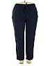 Woman Within 100% Cotton Chevron-herringbone Blue Casual Pants Size 18 - photo 1