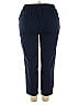 Woman Within 100% Cotton Chevron-herringbone Blue Casual Pants Size 18 - photo 2