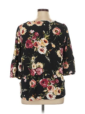 Green Envelope 3/4 Sleeve Blouse (view 2)