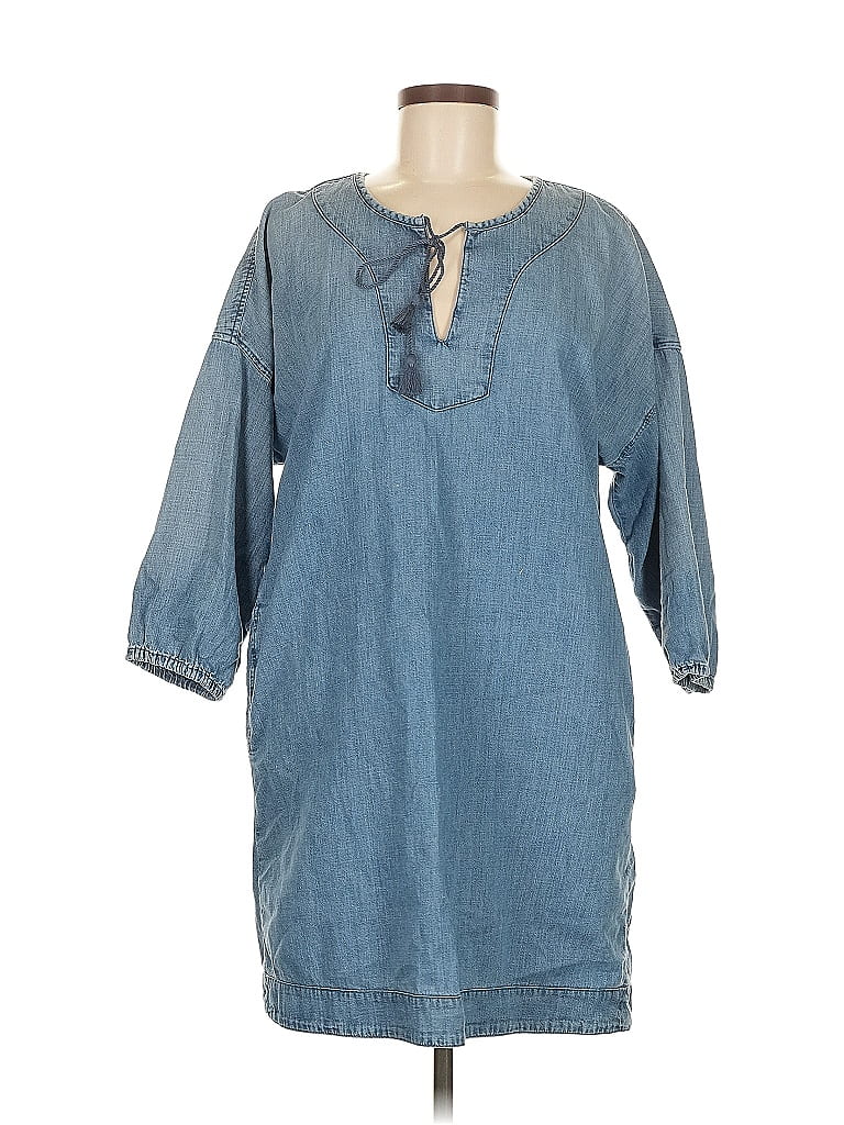 Pre-owned Ann Taylor Loft Outlet Casual Dress In Blue