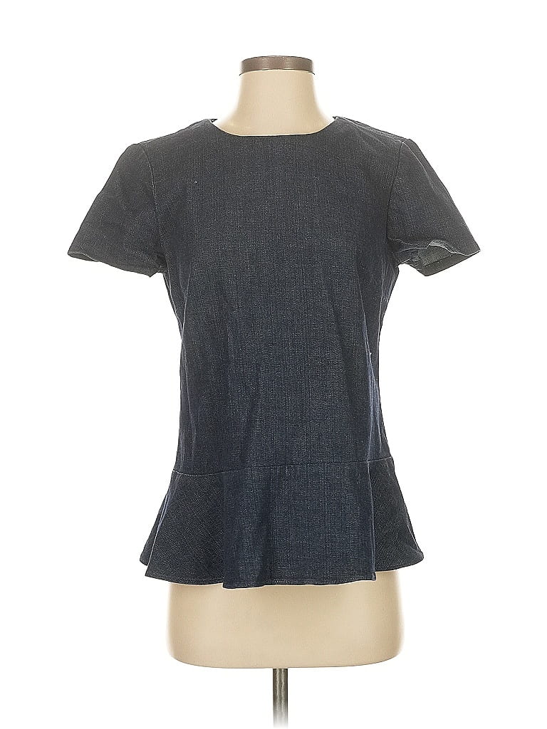 Click to view more detailed imagery on our partner's website Pre-owned Banana Republic Short Sleeve Top Gray Crew Neck Tops
