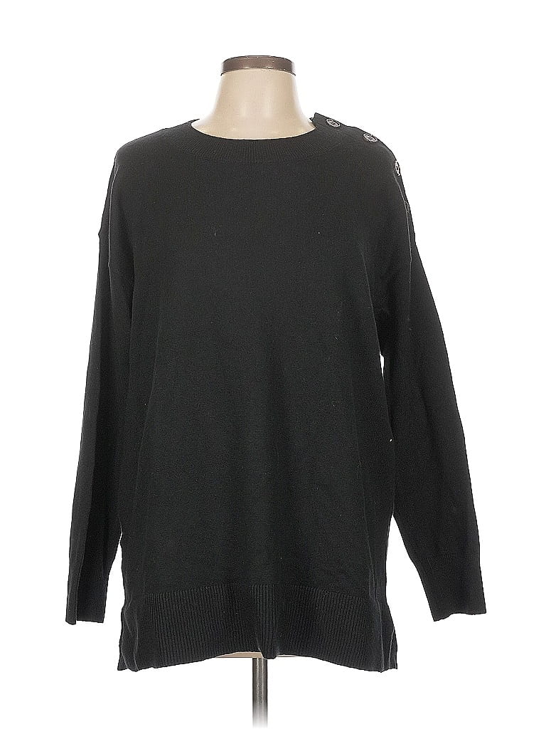 Pre-owned Ann Taylor Loft Pullover Sweater In Black