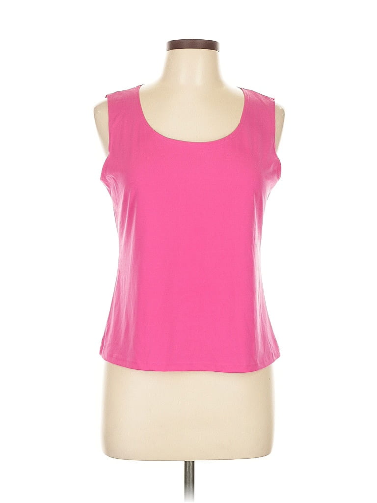 Pre-owned Crew Knit Wear Tank Top Pink Strapless Neckline Tops