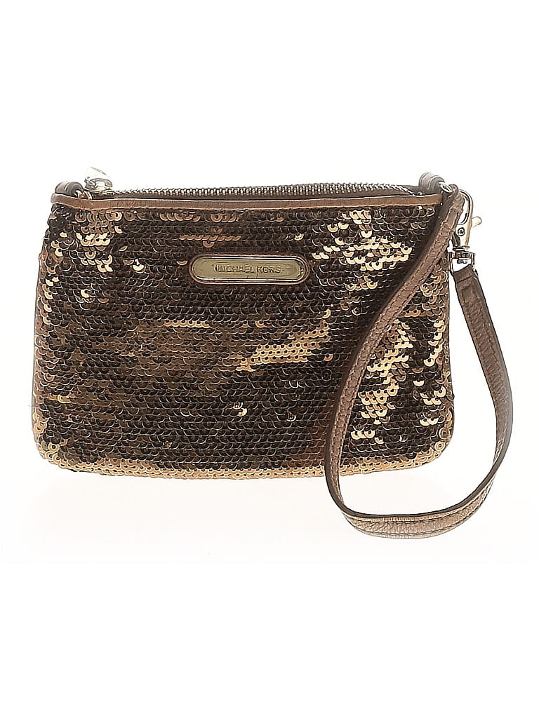 MICHAEL Michael Kors Tweed Gold Brown Wristlet One size - photo 1