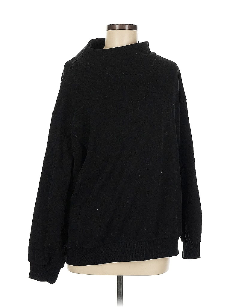 Anrabess Solid Black Turtleneck Sweater Size M - photo 1
