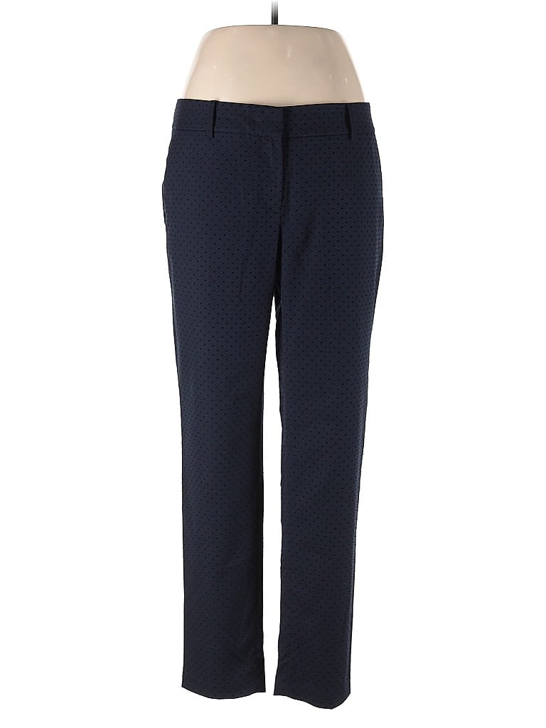 Ann Taylor Polka Dots Blue Dress Pants Size 10 - photo 1