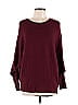 Carmen Carmen Marc Valvo Burgundy Pullover Sweater Size L - photo 1