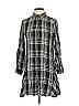 Lou & Grey for LOFT 100% Viscose Plaid Gray Casual Dress Size XS - photo 1