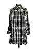 Lou & Grey for LOFT 100% Viscose Plaid Gray Casual Dress Size XS - photo 2