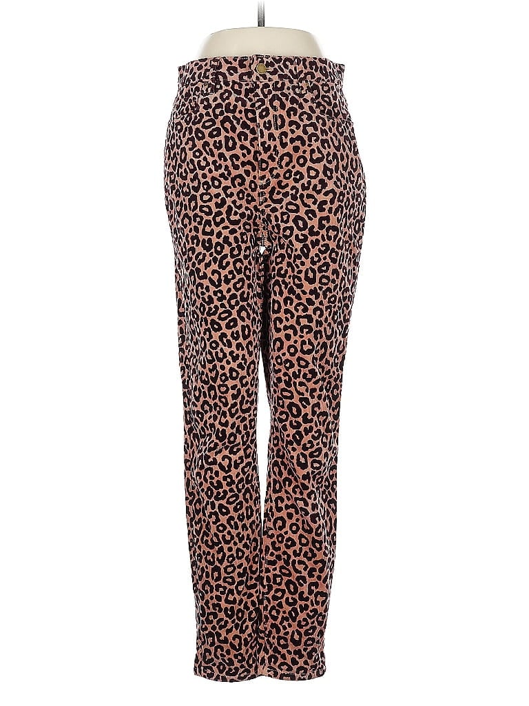 Ann Taylor Animal Print Brown Casual Pants Size 6 - photo 1