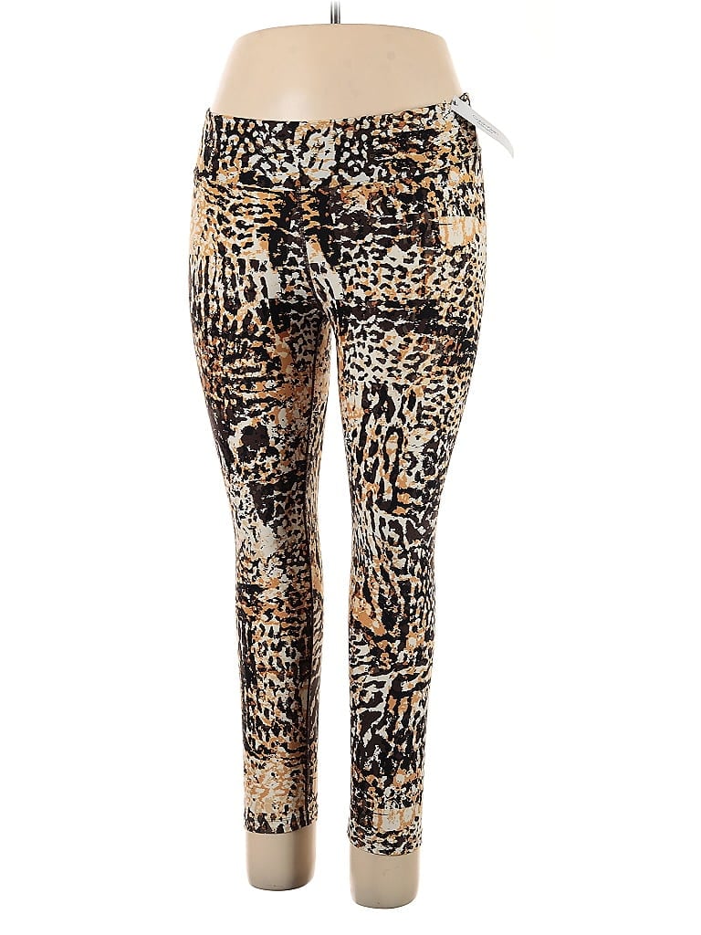 Calvin Klein Performance Animal Print Gold Casual Pants Size XL - photo 1