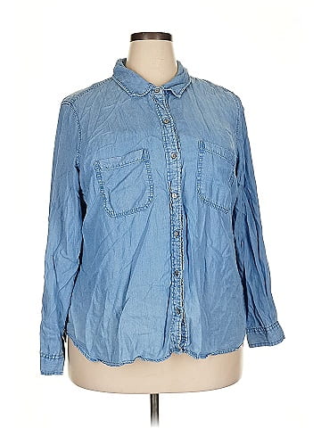 Liverpool Los Angeles 3/4 Sleeve Button-Down Shirt (view 1)