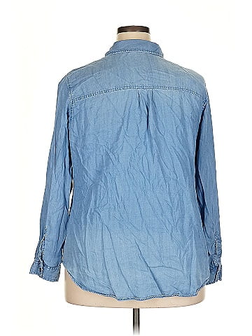 Liverpool Los Angeles 3/4 Sleeve Button-Down Shirt (view 2)