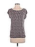 Ann Taylor LOFT Outlet Houndstooth Black Short Sleeve T-Shirt Size S - photo 1