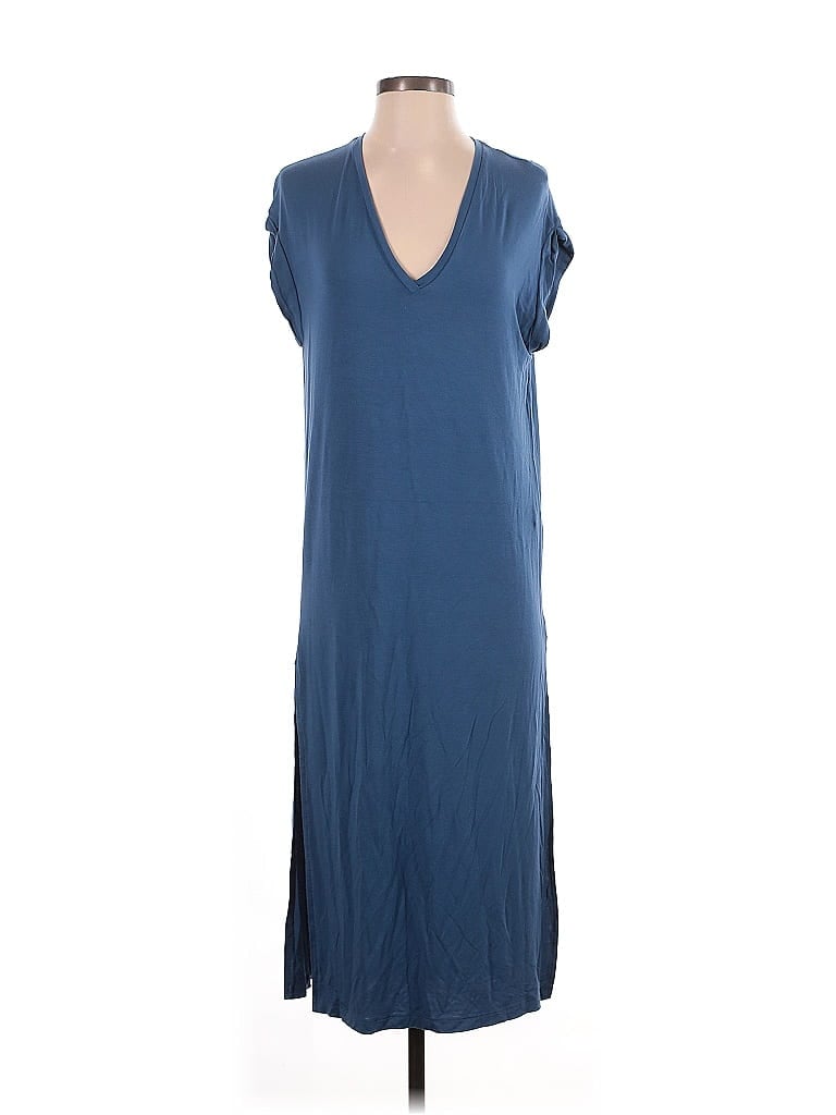 Zara W&B Collection Solid Blue Casual Dress Size S - photo 1
