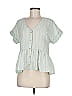 Blu Pepper Green Short Sleeve Blouse Size M - photo 1